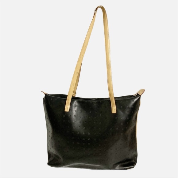 Arcadia Handbags - Arcadia Genuine Leather Embossed Print Shoulder Bag Fully Lined Zip Closure